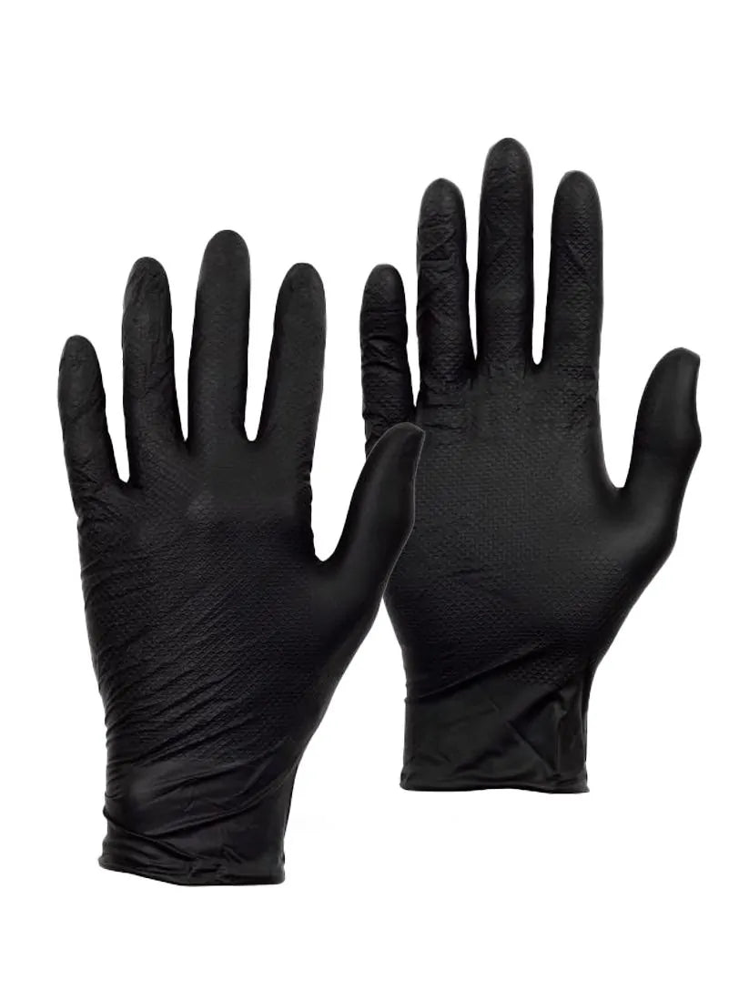 50 x Black Nitrile Gloves - Different sizes available
