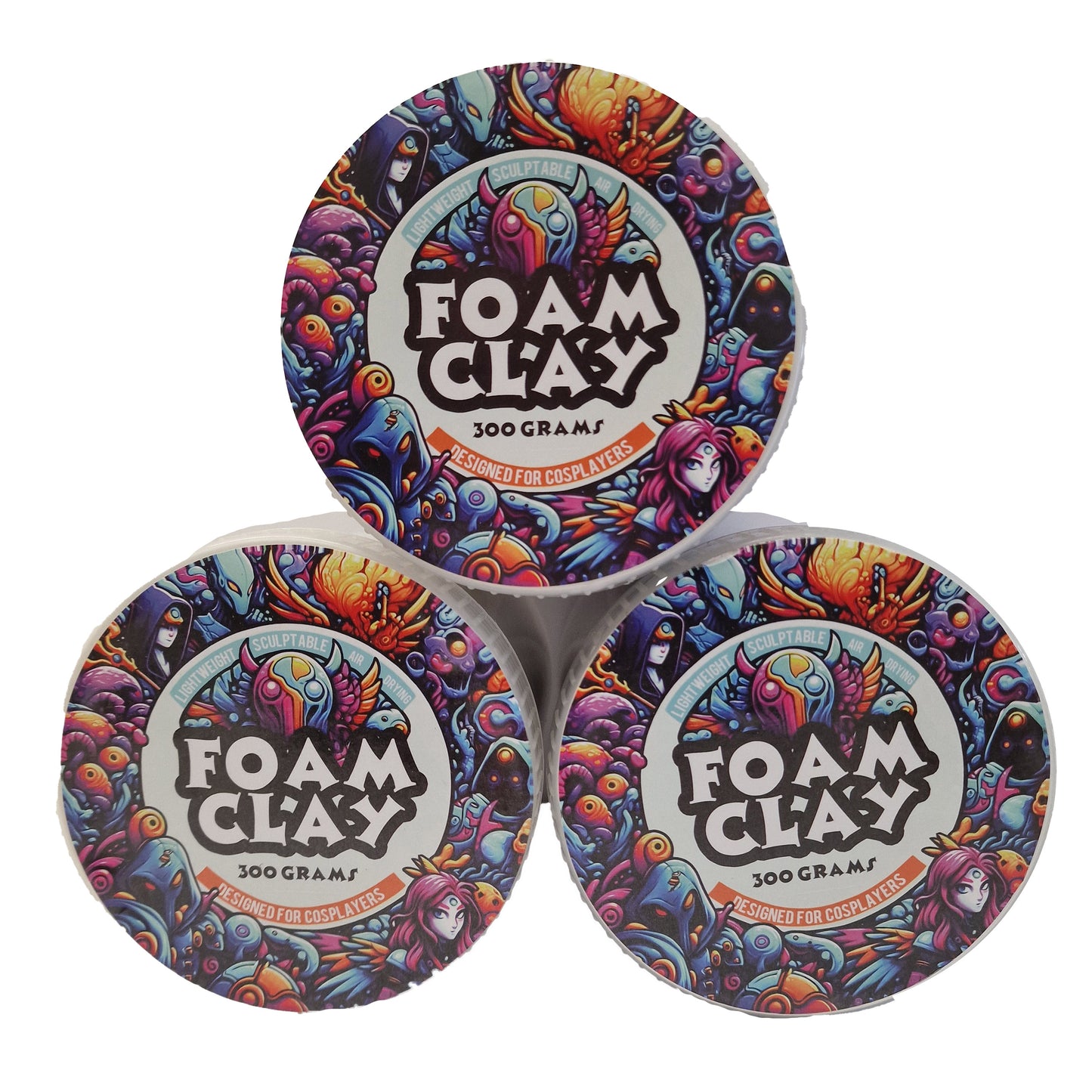 Foam Clay for Modelling & Sculpting - 300g - Black & White