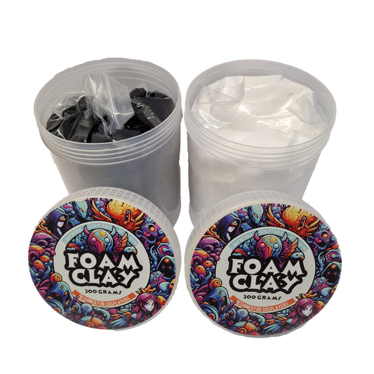 Foam Clay for Modelling & Sculpting - 300g - Black & White