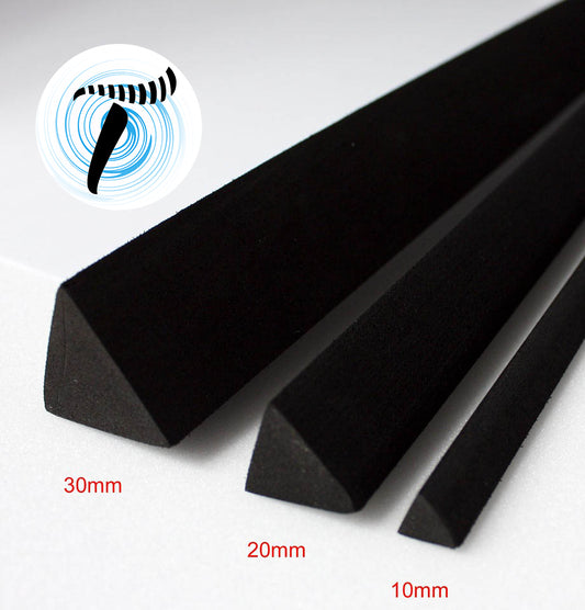 Foam Bevels for Edge Detailing & Dynamic Angles - 1m Lengths, 10mm, 20mm, 30mm Thicknesses